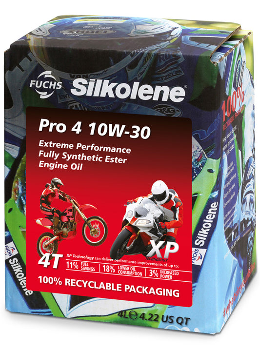 4T Silkolene Pro 4 10W-30   4-Liter Cube